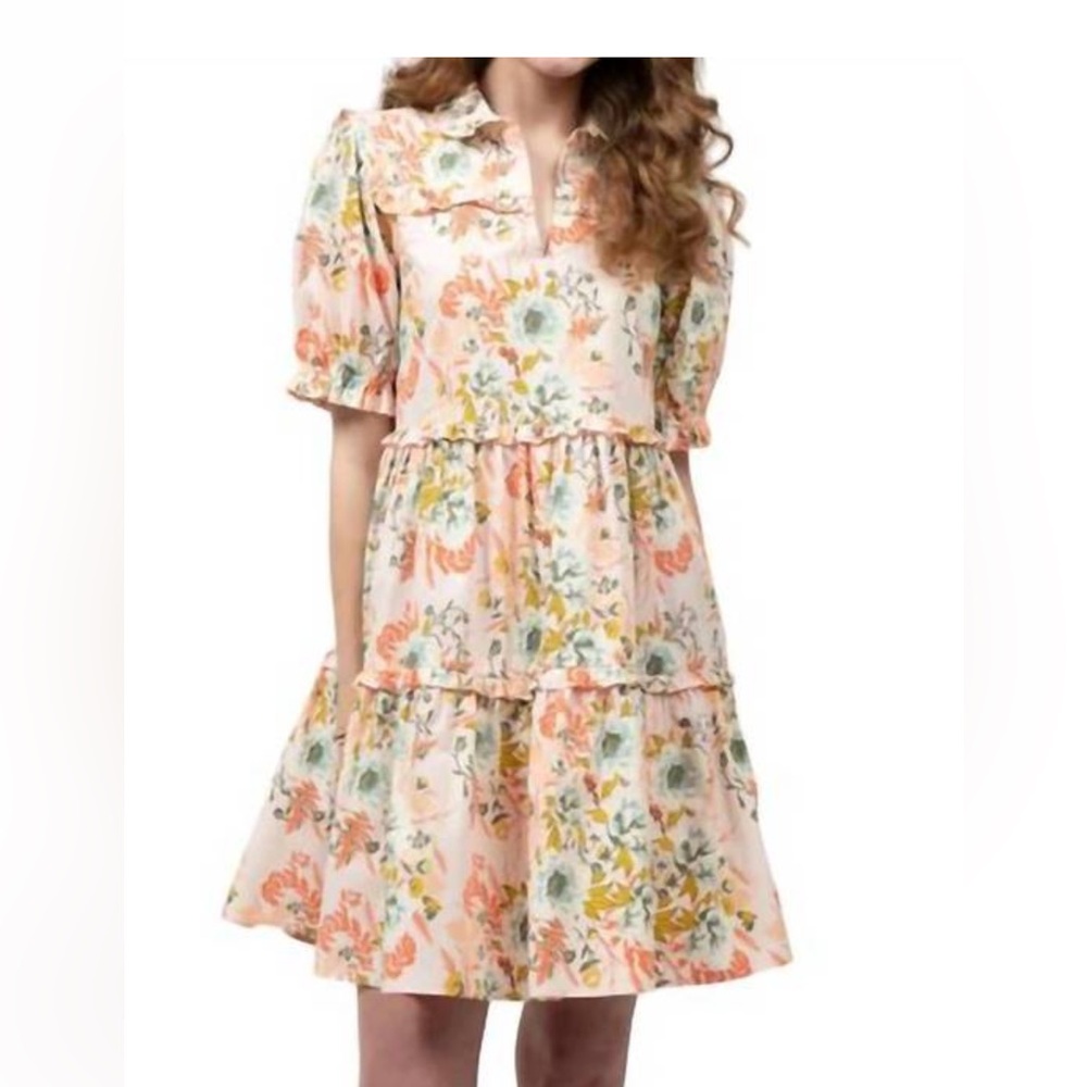 NEW UNCLE FRANK bed of roses dress in pink M - Picture 3 of 7